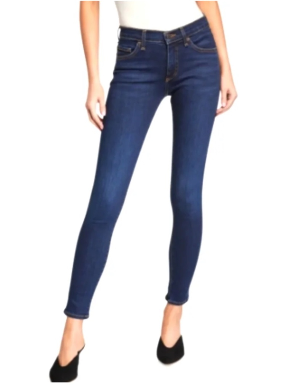Veronica Beard Emma Mid Rise Medium Blue Skinny Jeans Size 28